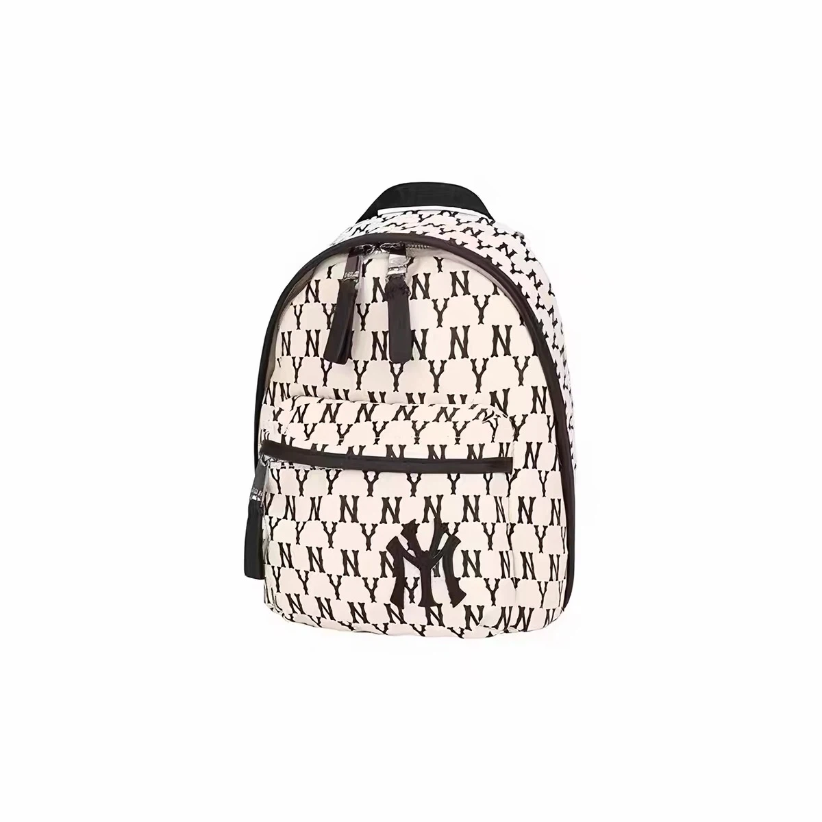 Mini Monogram Pattern Backpack, Lightweight Unisex Small Daypack, Fashion Casual Rucksack for Daily Outing School Travel