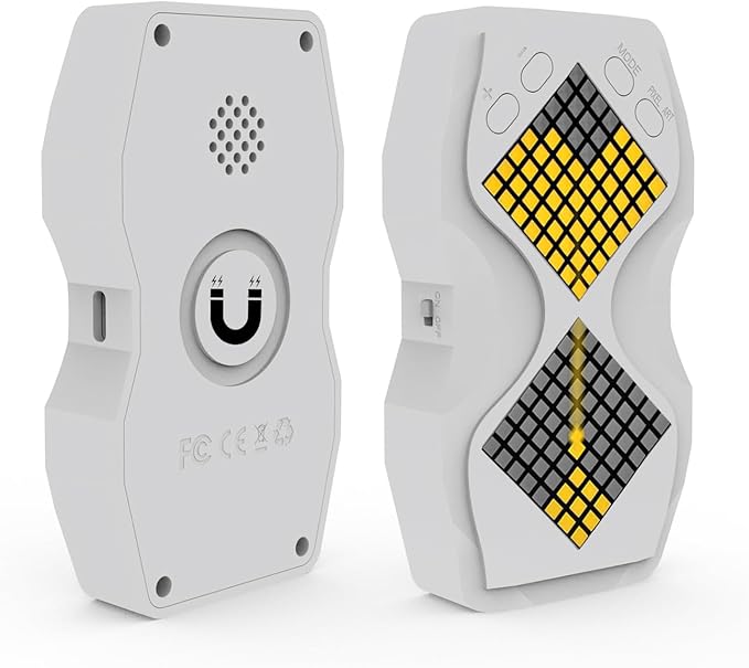 LED Visual Hourglass Timer, 1-60 Minute Countdown with Magnetic Mount, Buzzer Alert & Dimmable Night Light, Sand Timer for Kids Learning, Classroom, Cooking, Chess, Fitness & Baking（White）